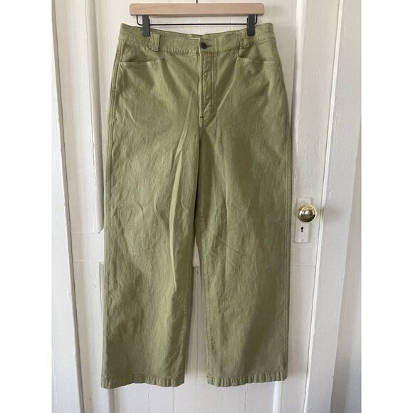 Madewell Pants - Madewell Green Emmett Pant Wide And Full Length Leg, Sailor Pants Size 30